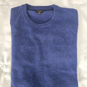 J Crew 100% Cashmere Crewneck Sweater in Heather Blue
